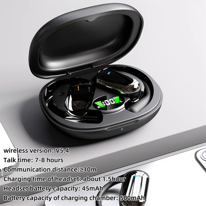 Mpow KKK-Q16 Open ear buds Auriculares Bluetooth In Ear, 36H de reproducción Earbuds, Bluetooth Headphones impermeables IPX8 para un Estilo de vida Deportivo, escuchar música y hablar por teléfono