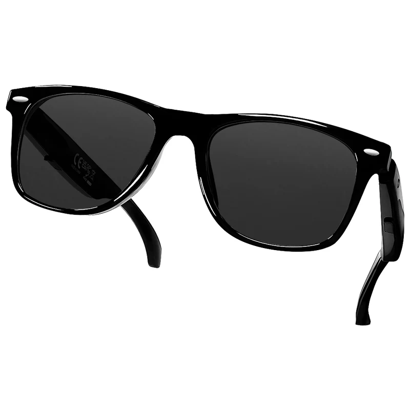Mpow The new AI translation Bluetooth glasses are black and support real-time translation of more than 138 languages