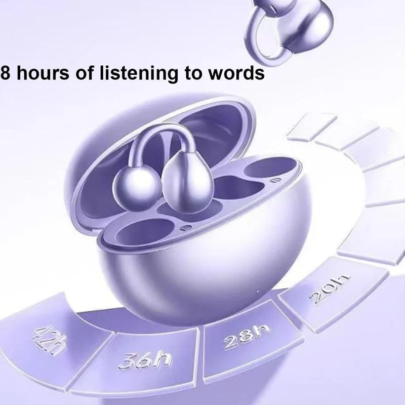 Mpow Detachable Crystal Ear Clip Earphones with Open-Back Bluetooth 5.4. A Fashionable Gift for Women with Ultra-Comfortable Wear