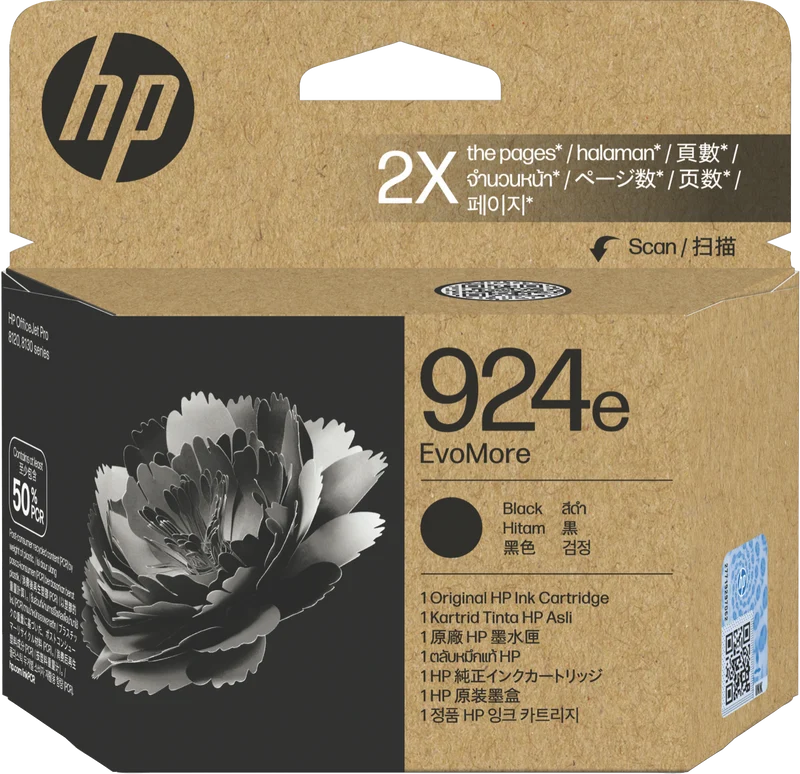 HP 924e EvoMore Black Original Ink Cartridge