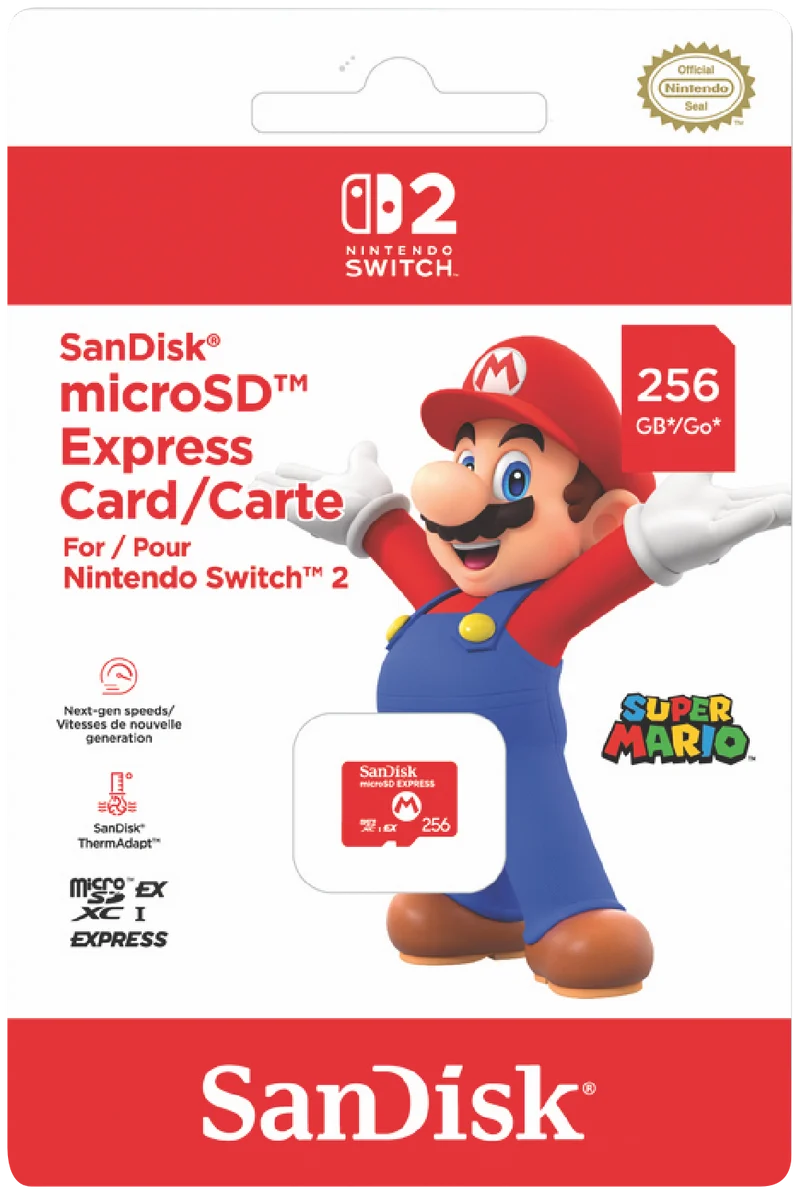 Nintendo SanDisk microSD Express Card 256GB for Nintendo Switch 2